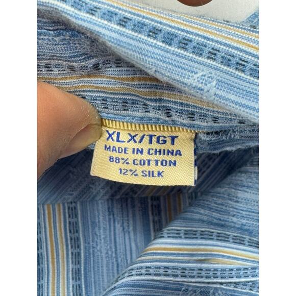 Tommy Bahama Men's Long Sleeve Blue Striped Button Up Shirt - Size XL - Picture 4 of 4